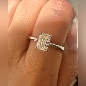 Emerald Cut Diamond Engagement Ring